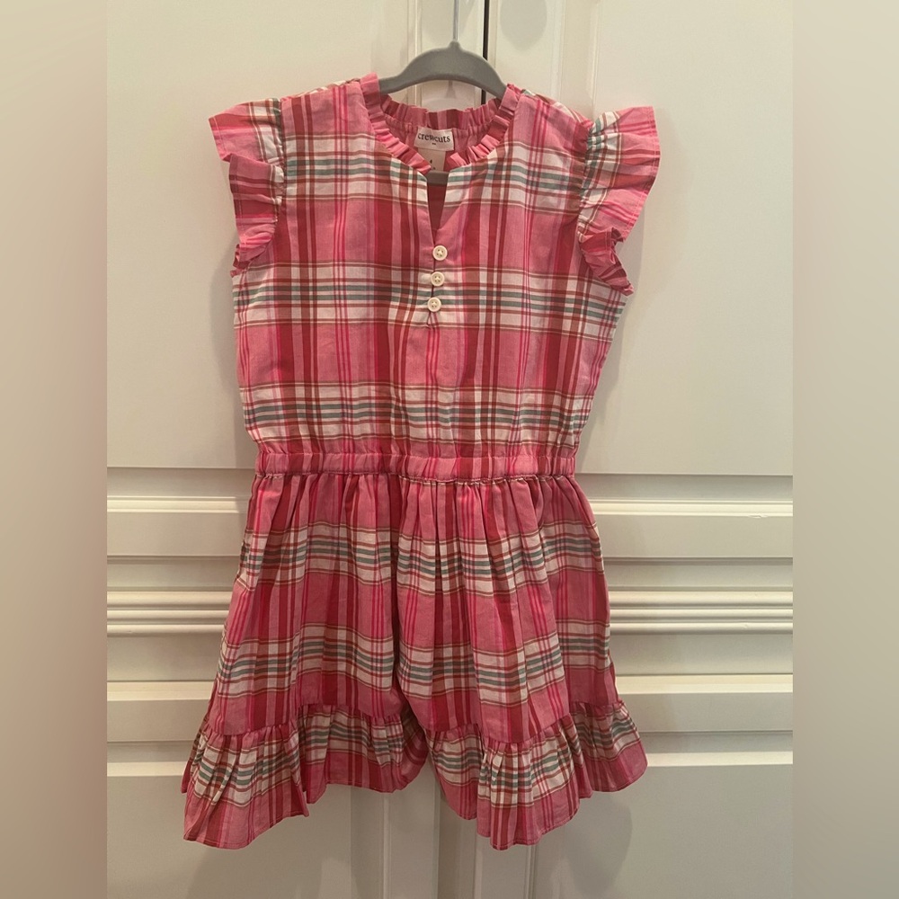 Crewcuts by J Crew Factory pink plaid girls dress